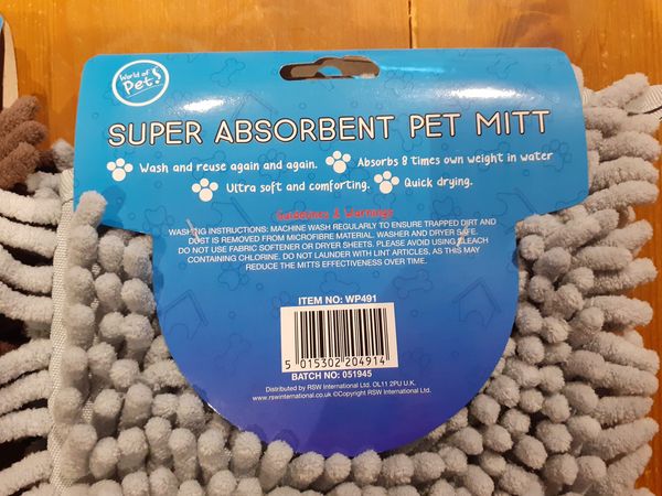 Super Absorbent pet Drying Mitt